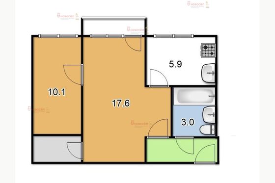 Продажа 2-комнатной квартиры 41 м², 3/5 этаж