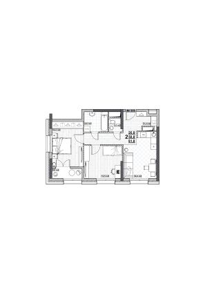 Продажа 2-комнатной квартиры 61,8 м², 11/24 этаж