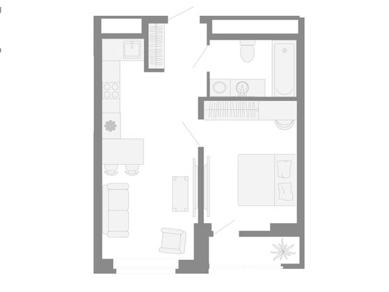 Продажа 2-комнатной квартиры 39 м², 26/26 этаж