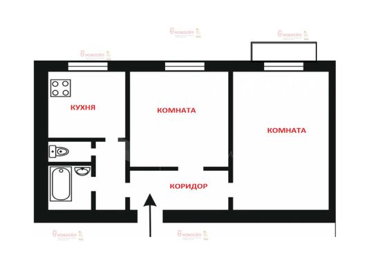 Продажа 2-комнатной квартиры 48,4 м², 3/4 этаж