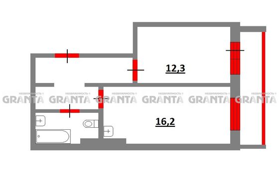 Продажа 1-комнатной квартиры 40,8 м², 16/17 этаж