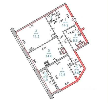 Продажа 2-комнатной квартиры 73 м², 3/27 этаж