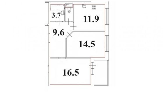 Продажа 2-комнатной квартиры 56,8 м², 11/18 этаж