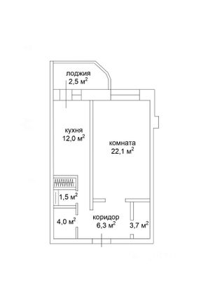 Продажа 1-комнатной квартиры 49,6 м², 17/17 этаж