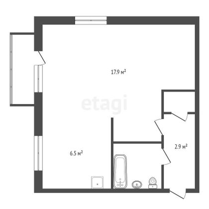 Продажа 1-комнатной квартиры 31,8 м², 3/5 этаж