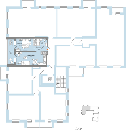 Продажа 2-комнатной квартиры 46 м², 4/8 этаж