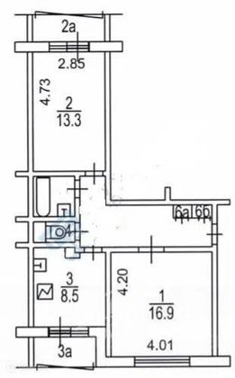 Продажа 2-комнатной квартиры 53,1 м², 10/14 этаж