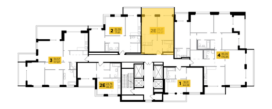 Продажа 2-комнатной квартиры 54,6 м², 27/29 этаж