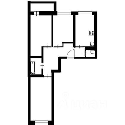Продажа 2-комнатной квартиры 44,6 м², 3/5 этаж