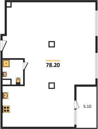 Продажа 2-комнатной квартиры 78,2 м², 22/23 этаж