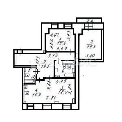 Продажа 3-комнатной квартиры 88 м², 2/8 этаж