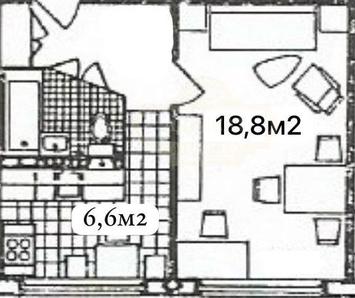 Продажа 1-комнатной квартиры 33 м², 1/9 этаж