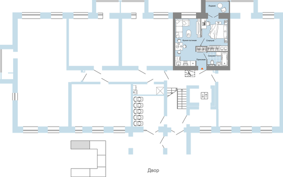 Продажа 2-комнатной квартиры 37 м², 1/7 этаж