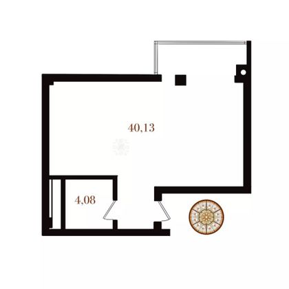 Продажа квартиры-студии 44,2 м², 6/6 этаж