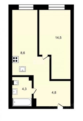 Продажа 1-комнатной квартиры 32 м², 14/25 этаж