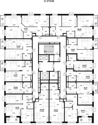 Продажа 3-комнатной квартиры 68,8 м², 6/10 этаж