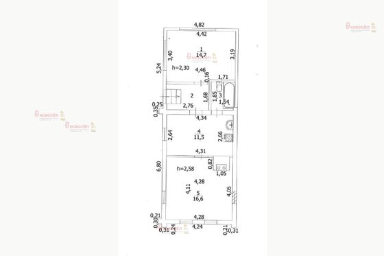 Продажа дома, 53,4 м², с участком 11 соток