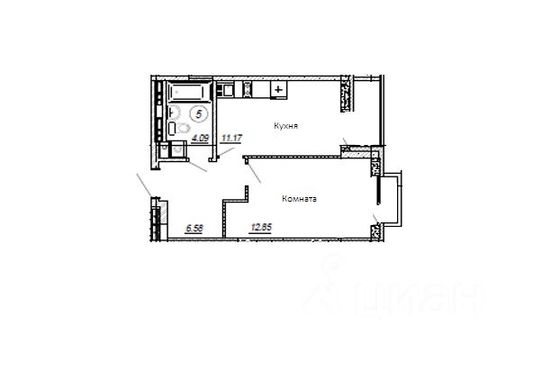 Продажа 1-комнатной квартиры 37 м², 8/29 этаж