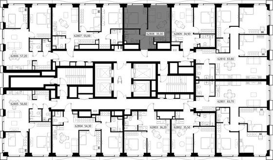 Продажа 1-комнатной квартиры 35 м², 28/48 этаж