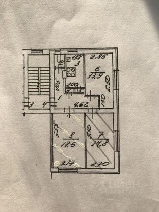 Продажа 1 комнаты, 14,8 м², 2/2 этаж