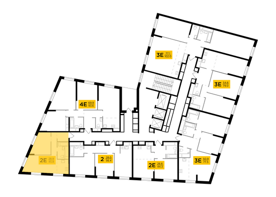 Продажа 2-комнатной квартиры 45,8 м², 16/30 этаж