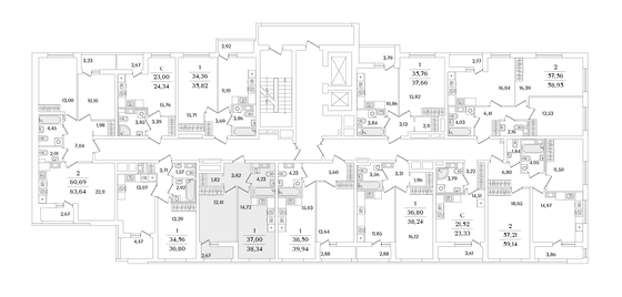 Продажа 1-комнатной квартиры 38,3 м², 3/17 этаж