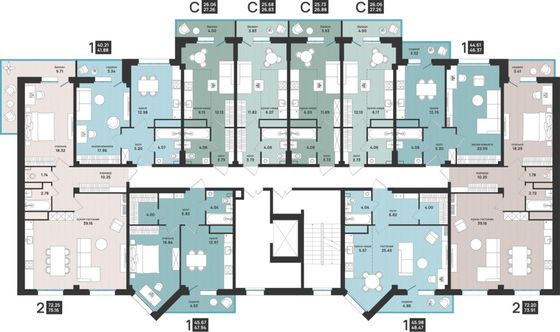 Продажа 2-комнатной квартиры 73,9 м², 9/9 этаж