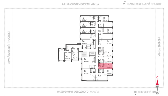 20,9 м², студия, 6/11 этаж