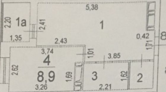 Продажа 1-комнатной квартиры 33 м², 8/16 этаж