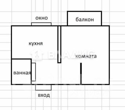Продажа 1-комнатной квартиры 28,1 м², 5/5 этаж