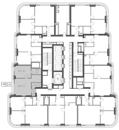 Продажа 1-комнатной квартиры 40,1 м², 41/53 этаж