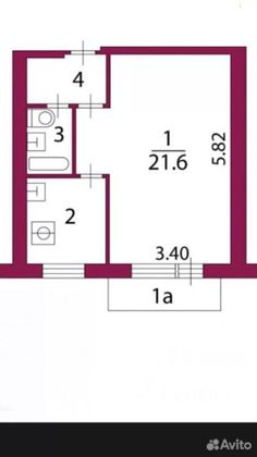 Продажа 1-комнатной квартиры 32 м², 9/9 этаж