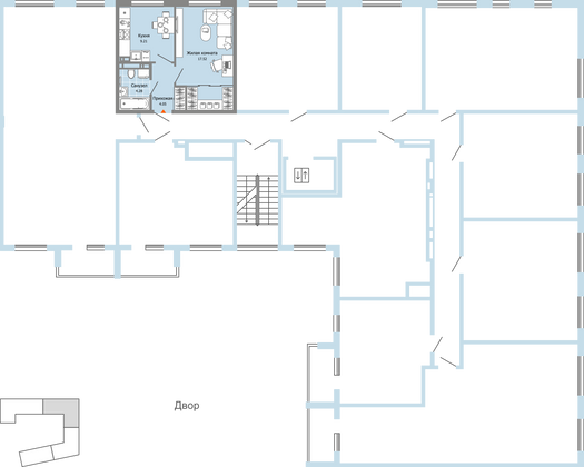 Продажа 1-комнатной квартиры 35 м², 8/9 этаж