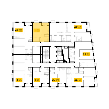 Продажа 1-комнатной квартиры 41,9 м², 24/26 этаж