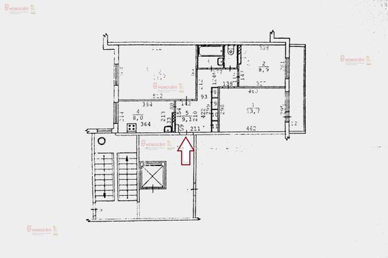 Продажа 3-комнатной квартиры 63,2 м², 8/9 этаж