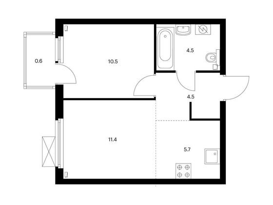 Продажа 2-комнатной квартиры 37,2 м², 14/18 этаж