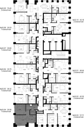 Продажа 1-комнатной квартиры 40 м², 2/26 этаж