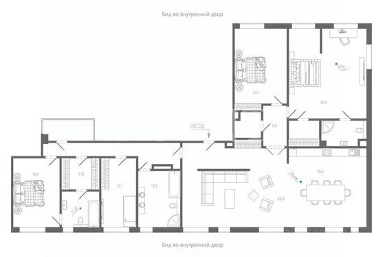 Продажа многокомнатной квартиры 250 м², 2/10 этаж