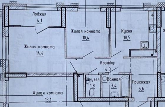 Продажа 2-комнатной квартиры 51 м², 16/32 этаж