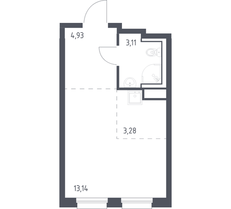24,5 м², студия, 10/13 этаж
