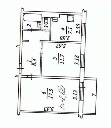 Аренда 2-комнатной квартиры 50 м², 4/5 этаж