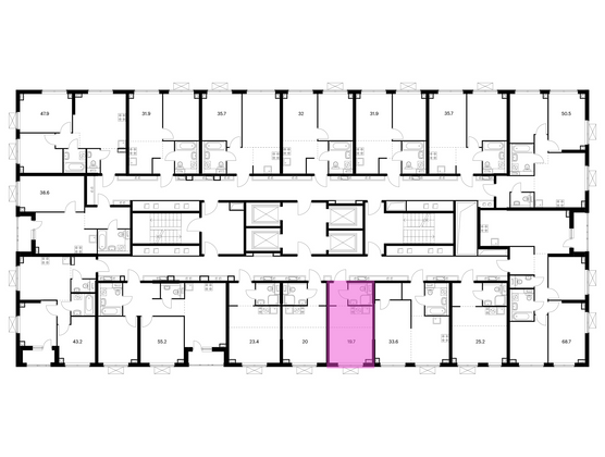 Продажа квартиры-студии 19,7 м², 25/30 этаж