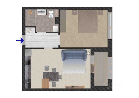 Аренда 1-комнатной квартиры 43 м², 2/10 этаж