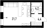Продажа квартиры-студии 30,3 м², 23/23 этаж