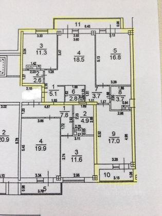 Продажа 3-комнатной квартиры 90 м², 7/17 этаж