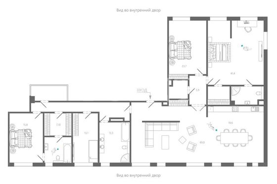 Продажа многокомнатной квартиры 250 м², 2/10 этаж