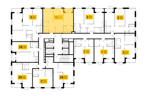 Продажа 3-комнатной квартиры 67,6 м², 23/27 этаж