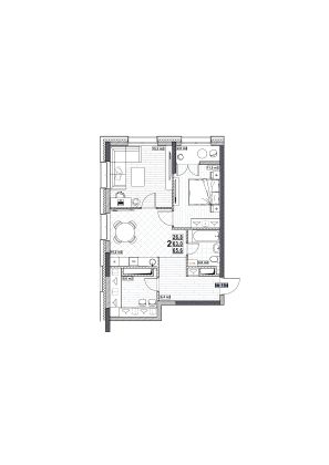 Продажа 2-комнатной квартиры 65,6 м², 7/24 этаж