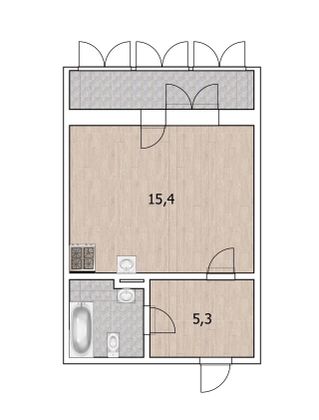 Продажа квартиры-студии 27 м², 2/4 этаж