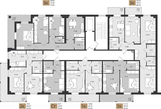 Продажа 1-комнатной квартиры 41,6 м², 2/16 этаж